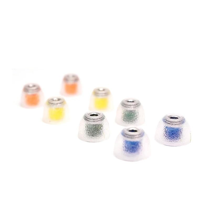 HiFi Silicone Ear Tips with Stainless Steel Core, 4 Pairs