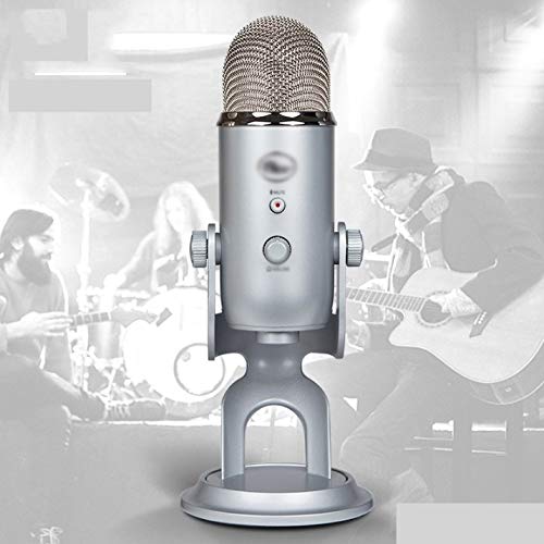 USB Condenser Microphone with Built-In Sound Card for Recording & Streaming