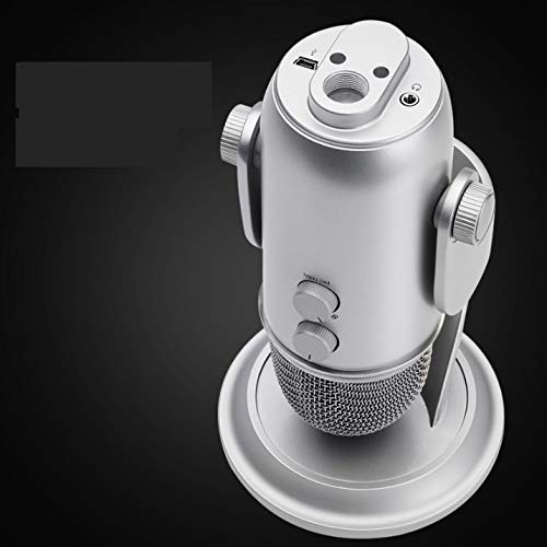 USB Condenser Microphone with Built-In Sound Card for Recording & Streaming