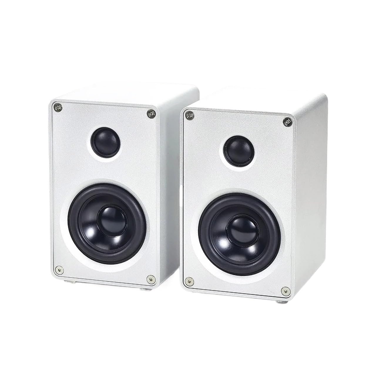 Aluminum Alloy 2.0 Passive Stereo Speakers for Desktop Audio