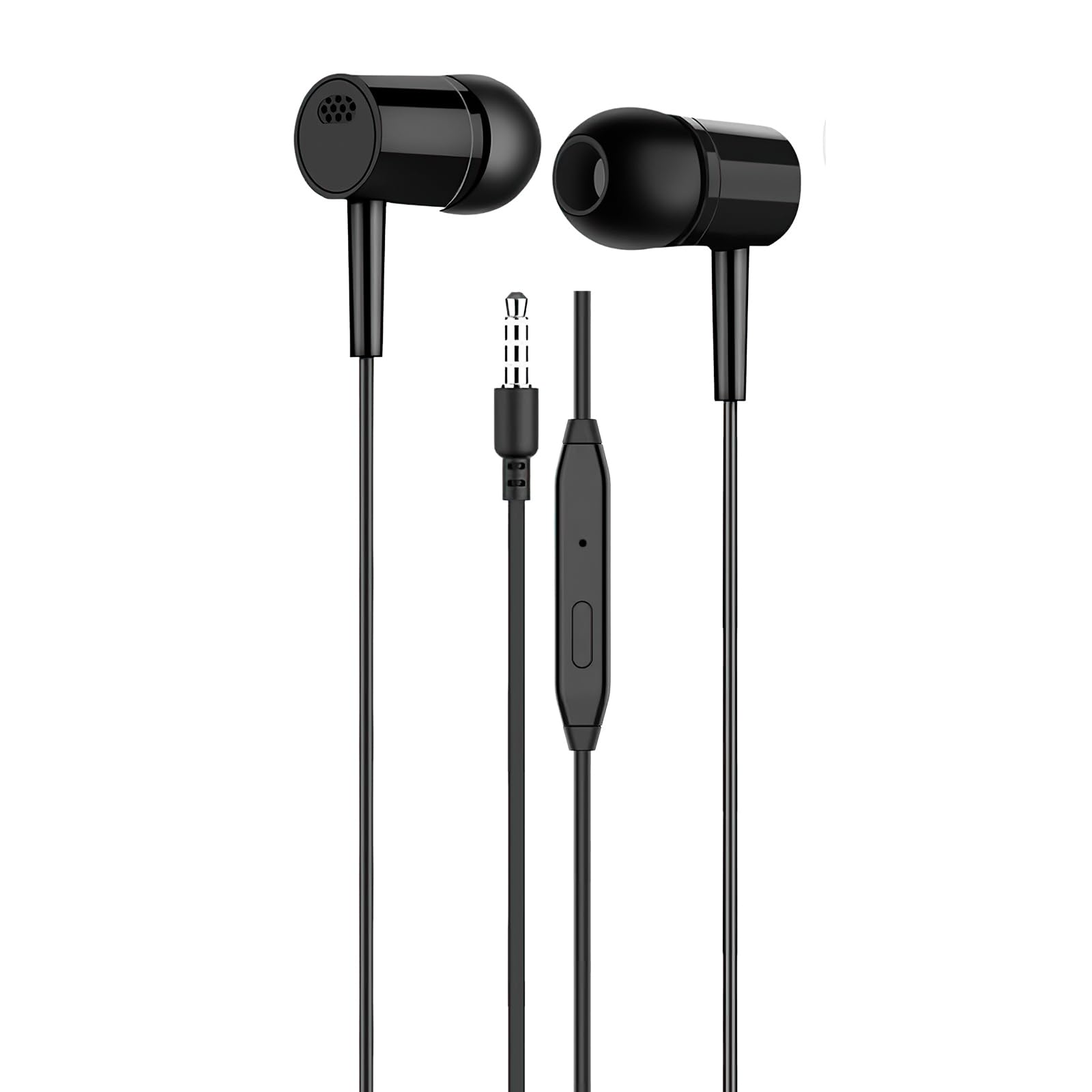 Vitablosom Wired in-Ear Earbud with Mic Black