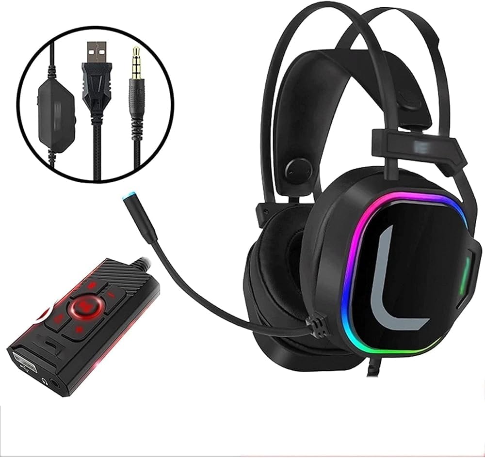 Wired Gaming Headset with Noise-Cancelling Microphone