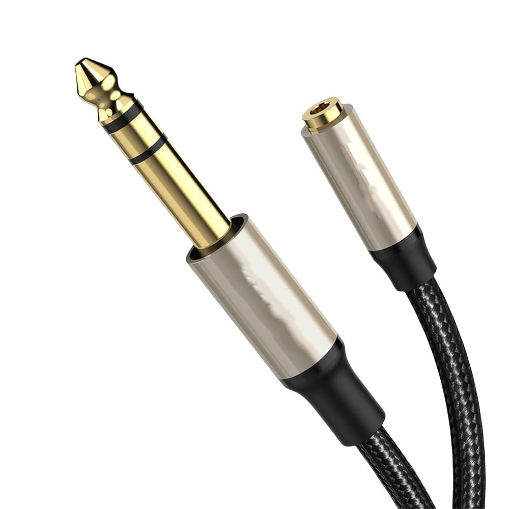 6.35mm to 3.5mm TRS Stereo Headphone Adapter Cable