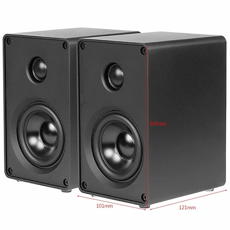 Aluminum Alloy 2.0 Passive Stereo Speakers for Desktop Audio