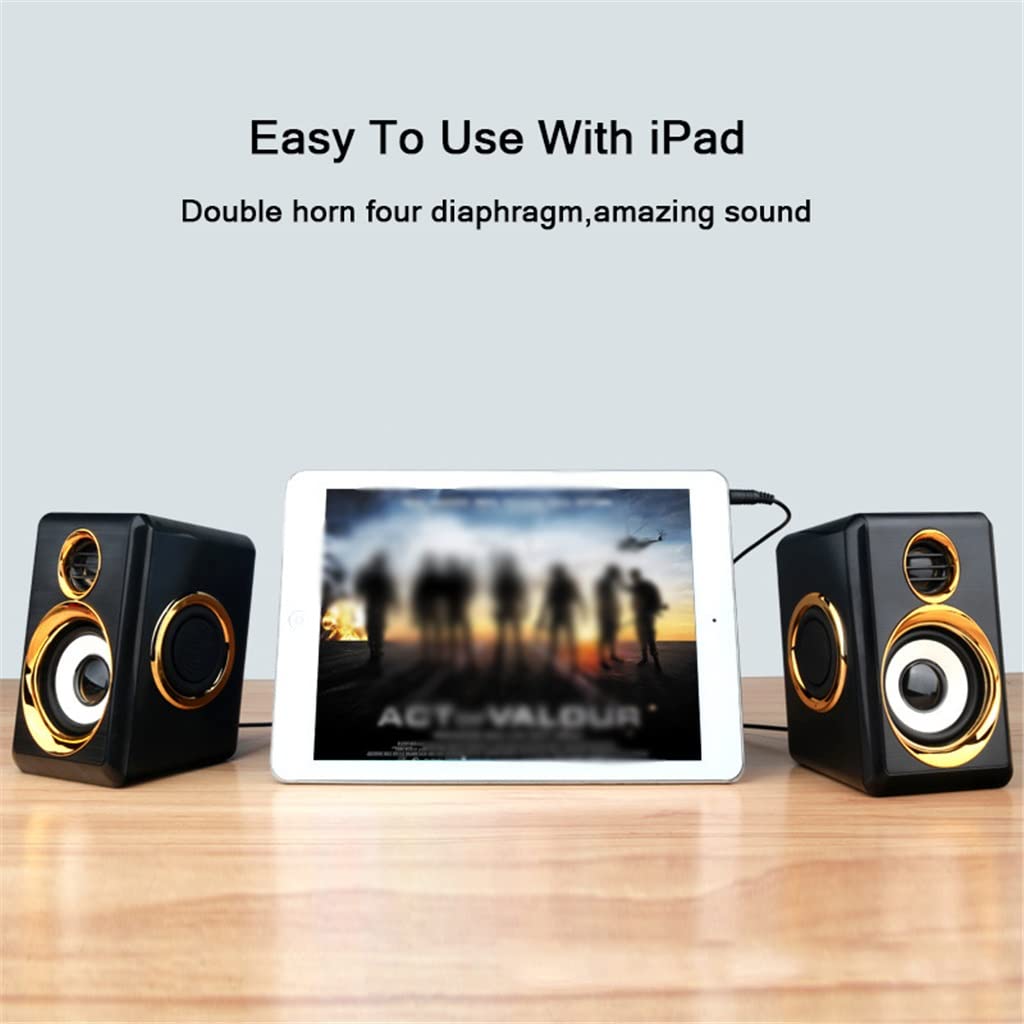 USB & AUX Computer Speakers with Bass Enhancement