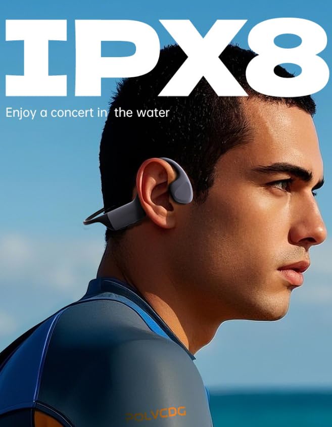 Bone Conduction Open-Ear Bluetooth Headphones with 32GB Memory