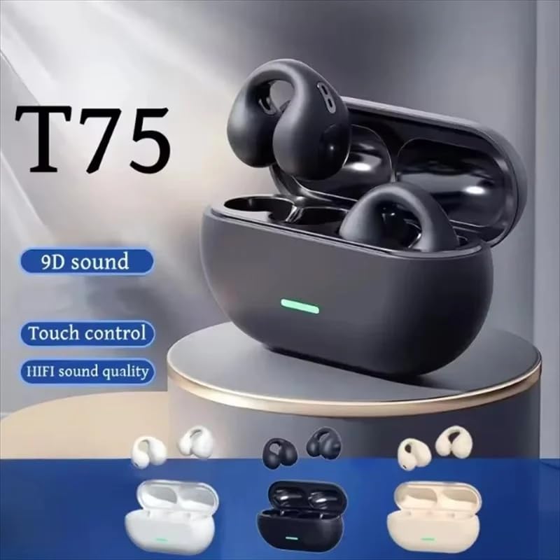 Wireless Ear Clip Bluetooth Earbuds with Charging Case