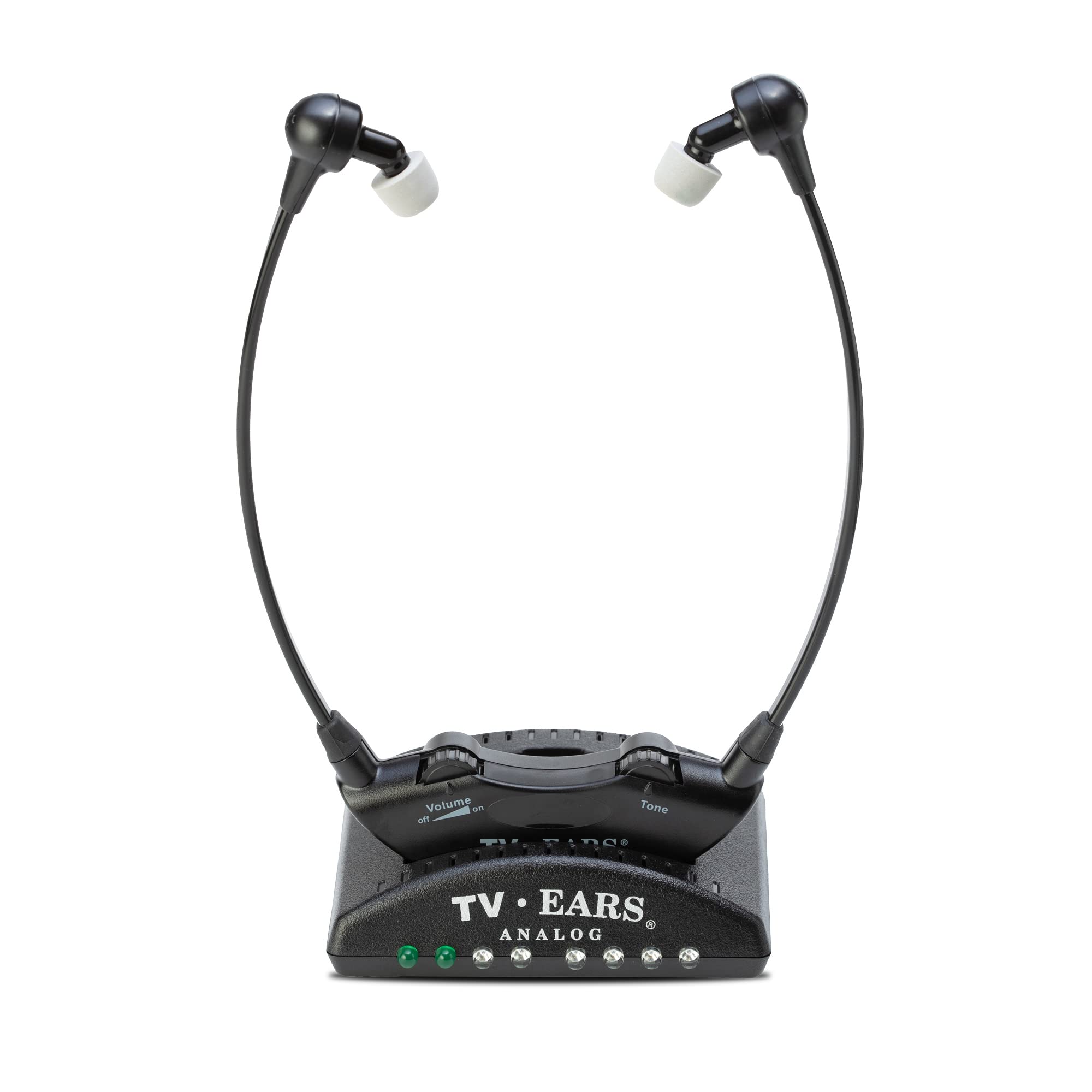 Analog Wireless TV Headset System with Earbud Tips