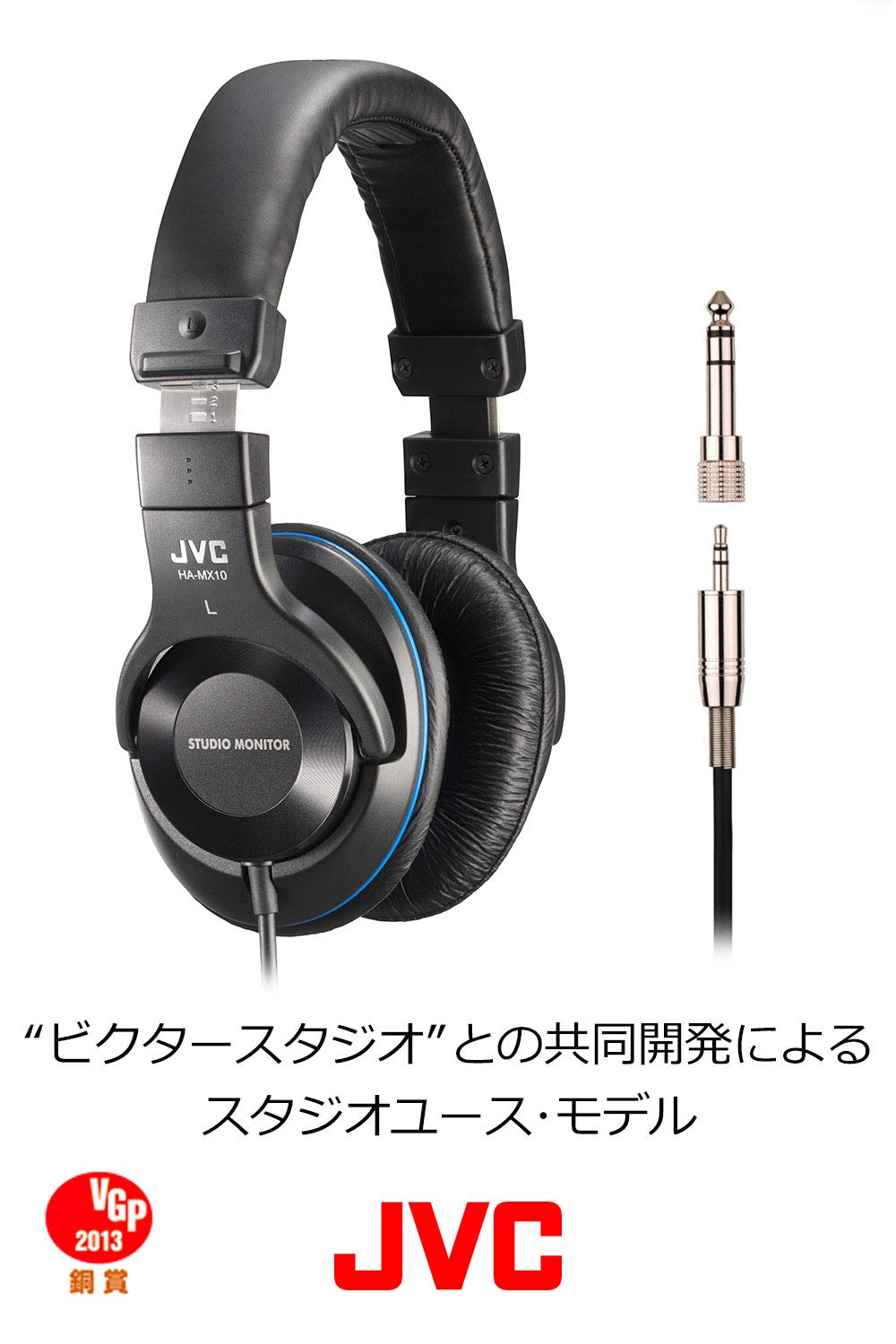 JVC Victor Studio Monitor Headphones | HA-MX10-B (Japanese Import)