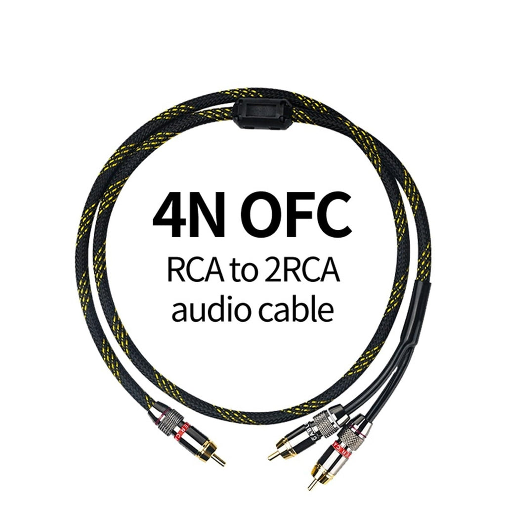 RCA Y Splitter Audio Cable, 1 RCA Male to 2 RCA Male