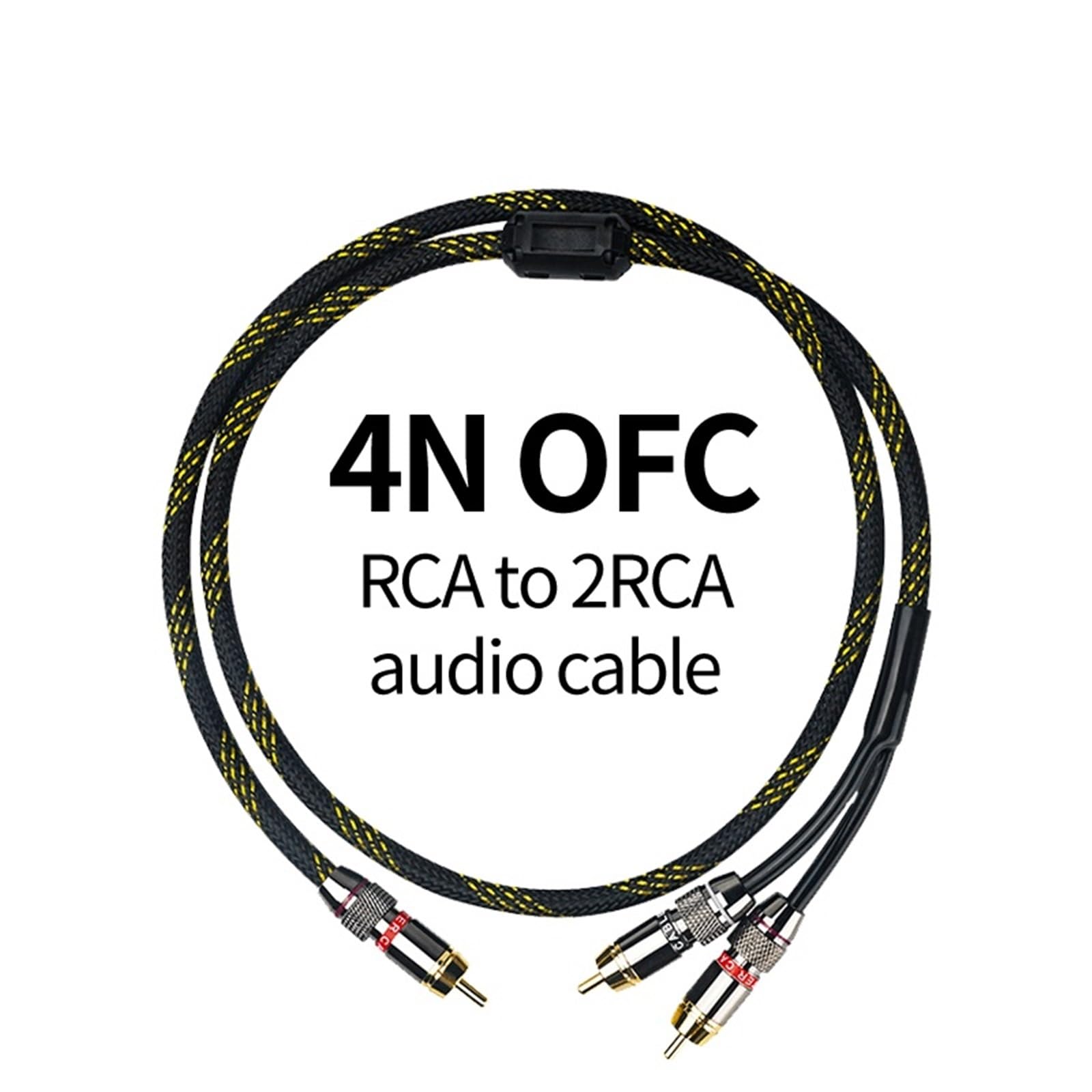 RCA Y Splitter Audio Cable, 1 RCA Male to 2 RCA Male