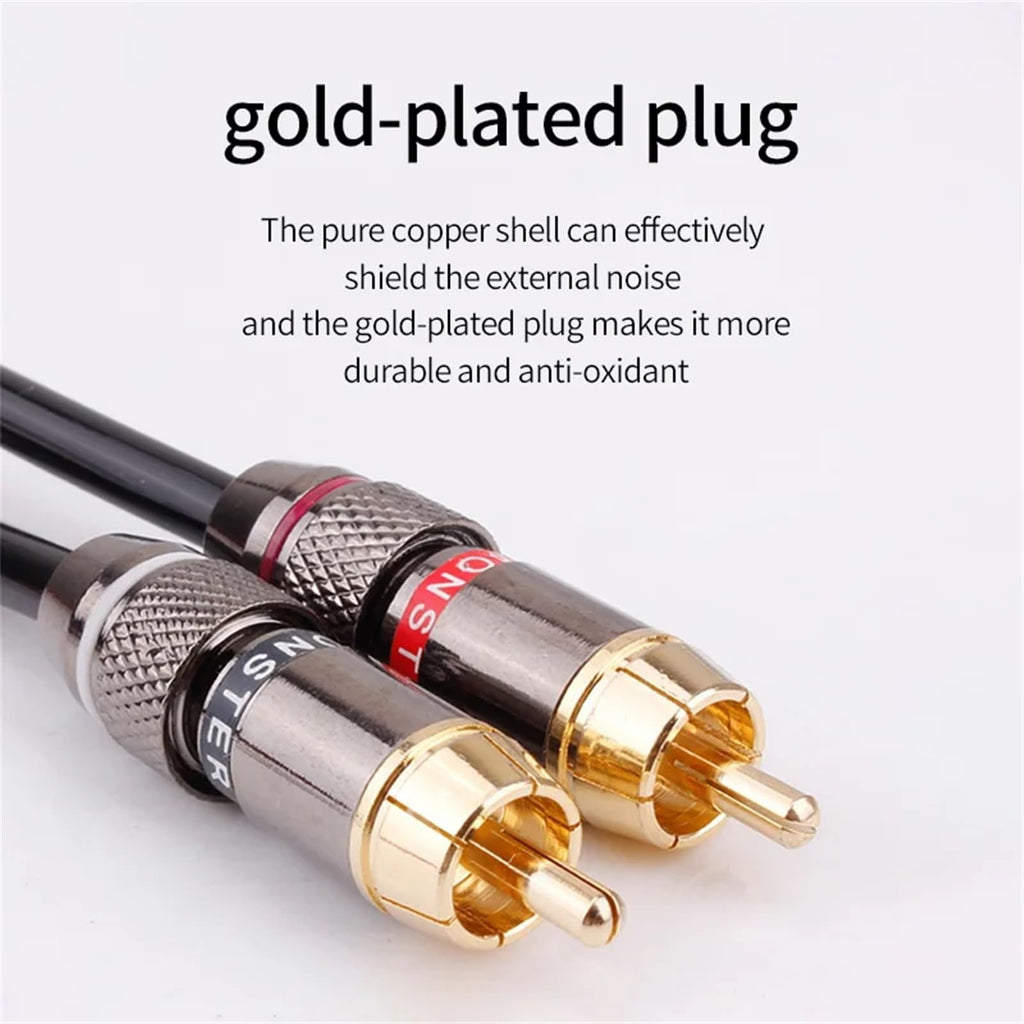 RCA Y Splitter Audio Cable, 1 RCA Male to 2 RCA Male