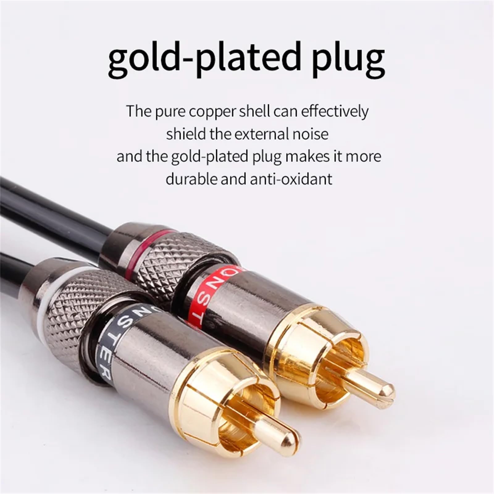 RCA Y Splitter Audio Cable, 1 RCA Male to 2 RCA Male