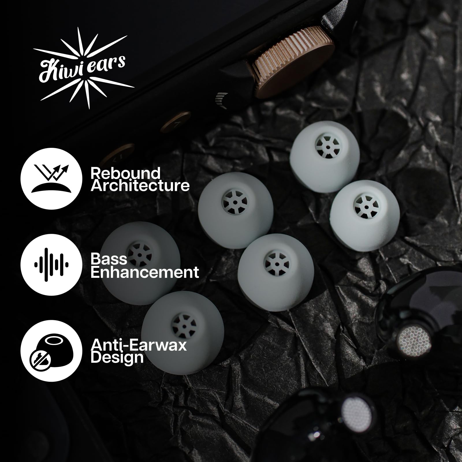 Hybrid Driver In-Ear Monitors with Silicone Ear Tips Bundle