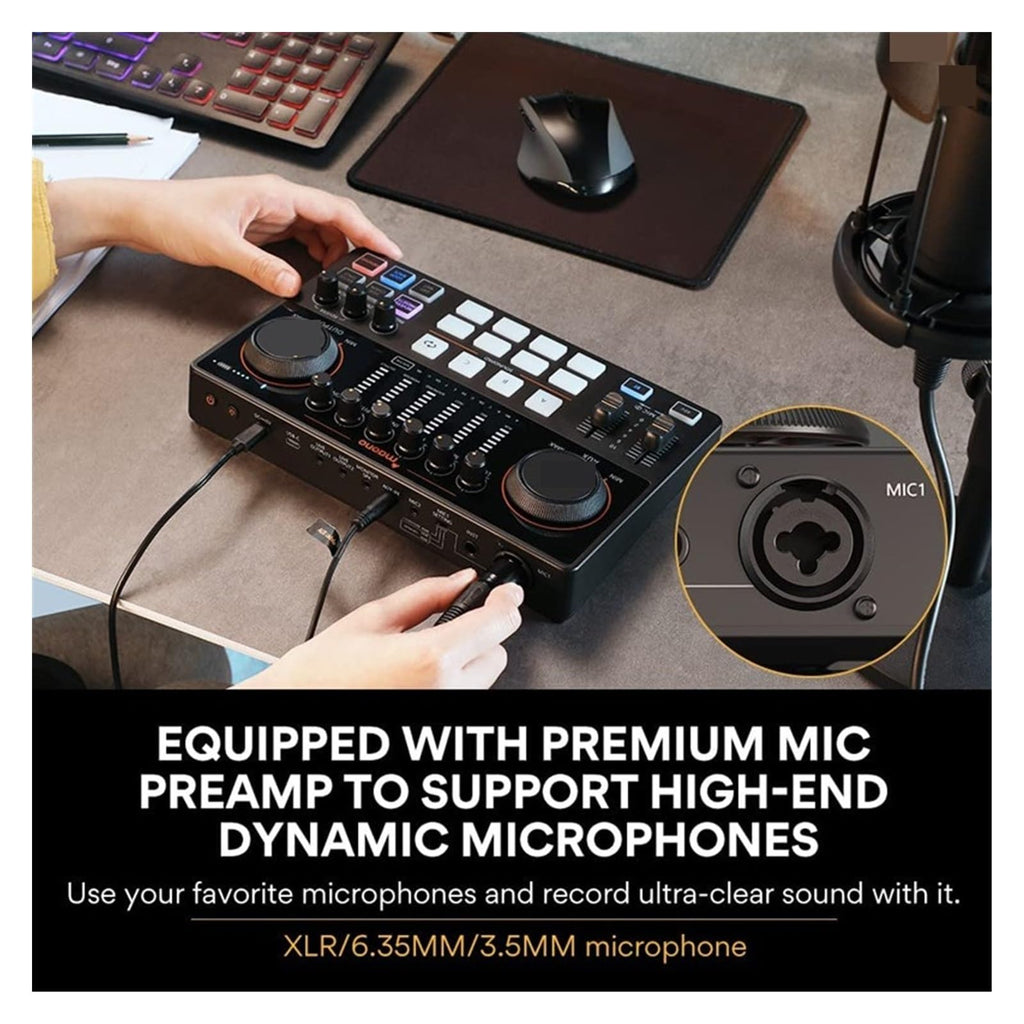 Podcast Audio Interface & Condenser Microphone Recording Kit