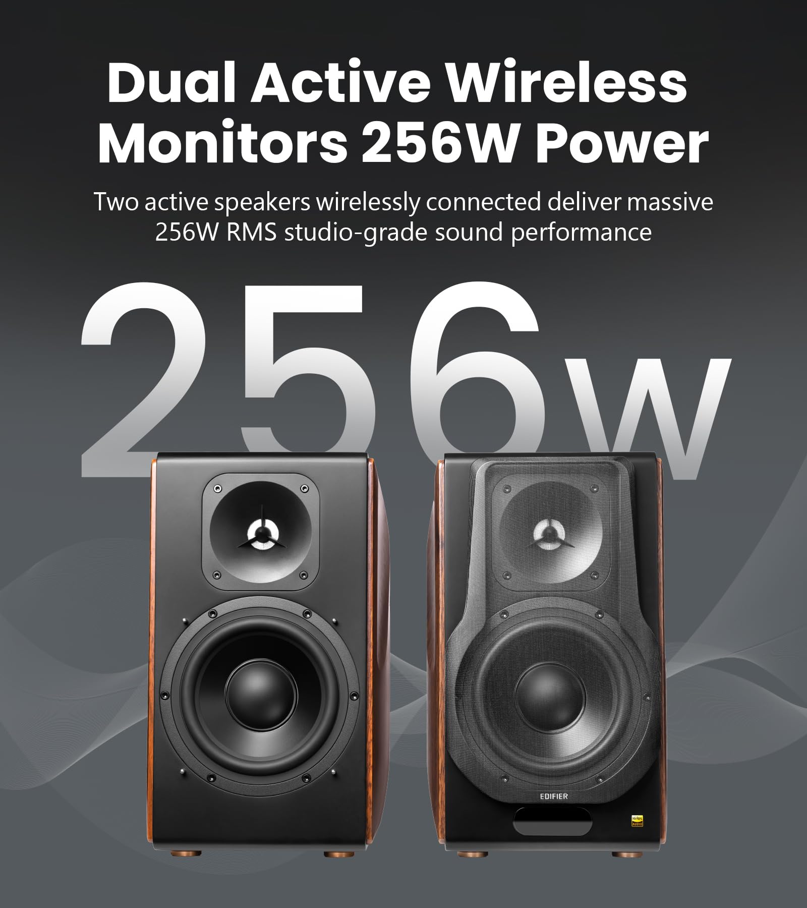 Hi-Res Powered Bookshelf Speakers with Bluetooth & Planar Magnetic Tweeters