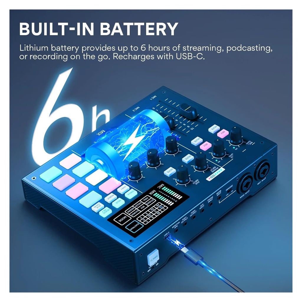 Professional Podcast Microphone & Audio Interface Kit for Recording & Streaming