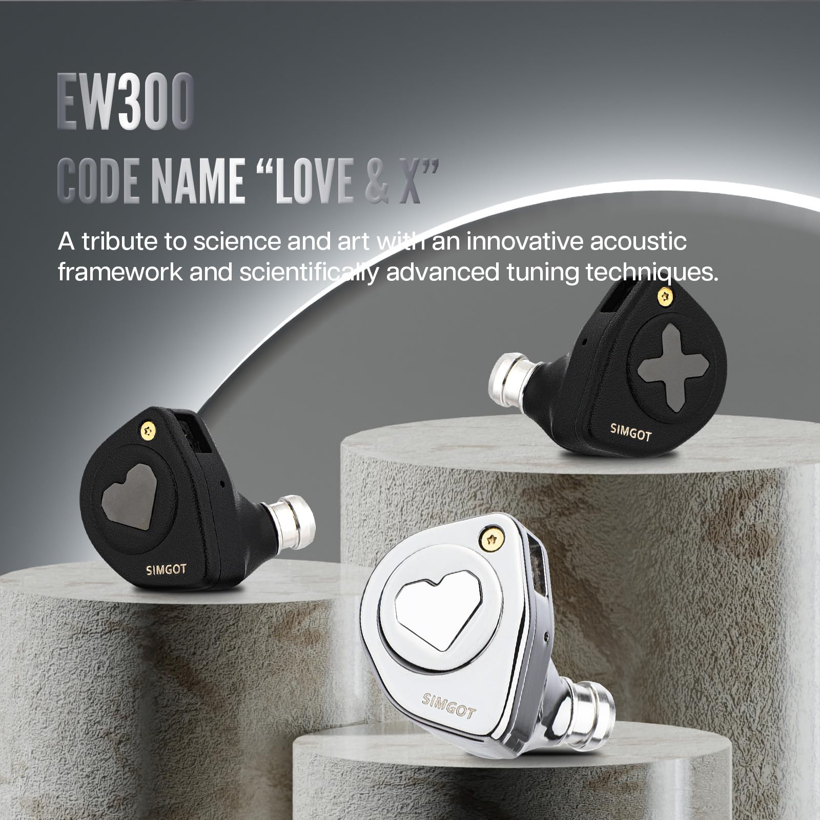 Hybrid Driver In-Ear Monitors with Silicone Ear Tips Bundle