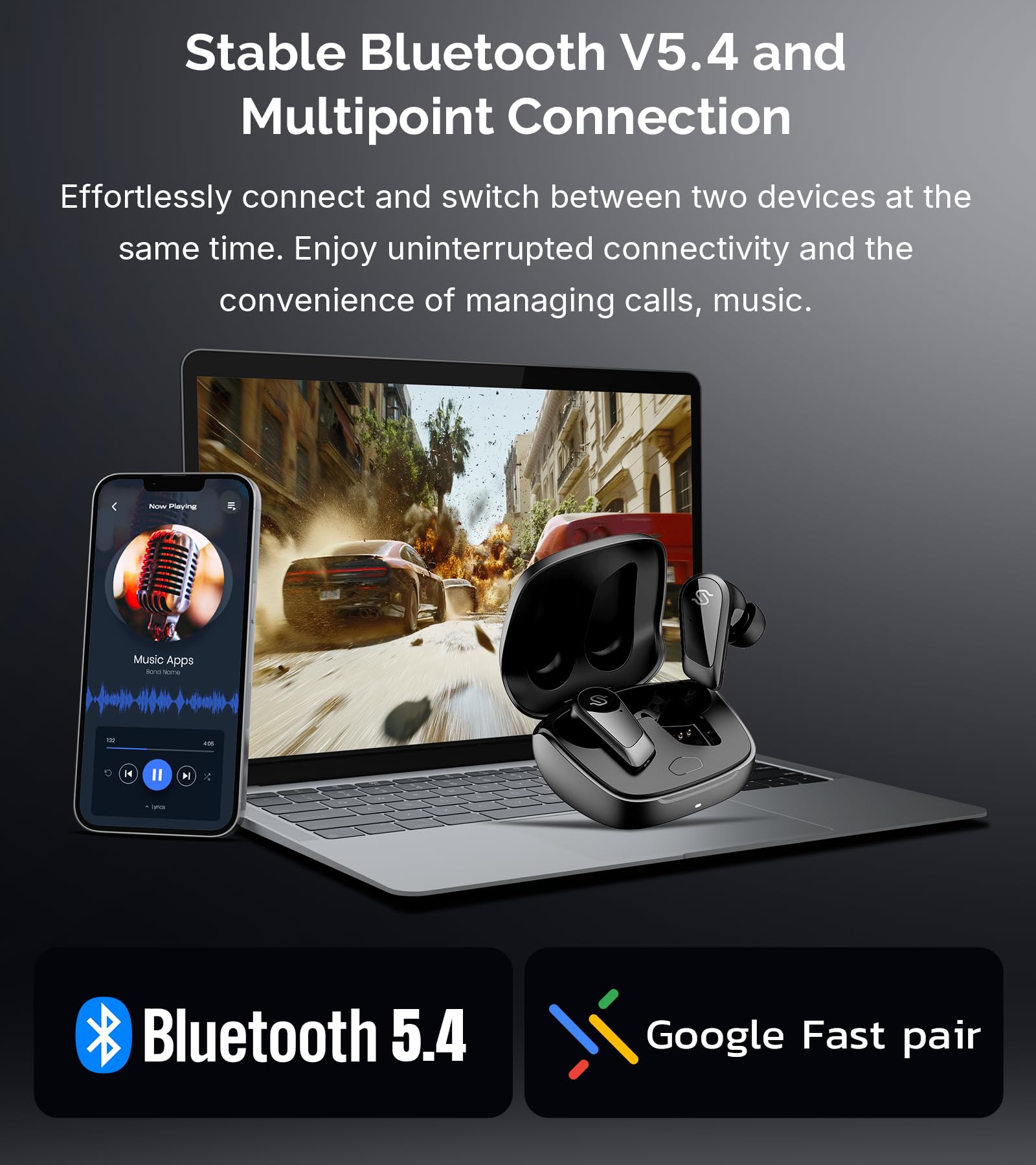 Planar Magnetic Wireless Earbuds with ANC & Hi-Res Audio