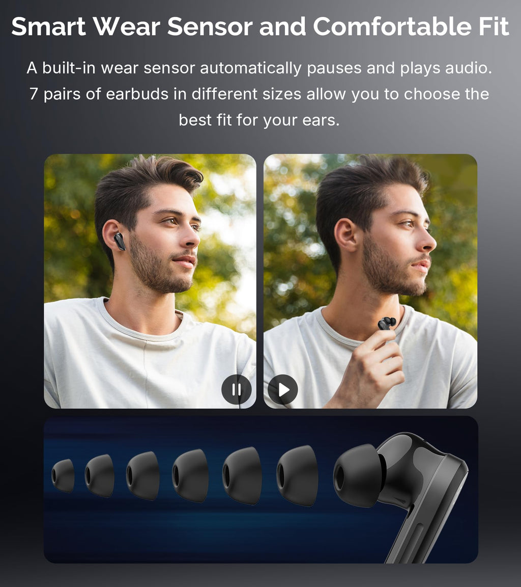 Planar Magnetic Wireless Earbuds with ANC & Hi-Res Audio
