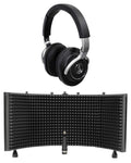 Closed-Back Professional Monitor Headphones Bundle with Mic Isolation Shield