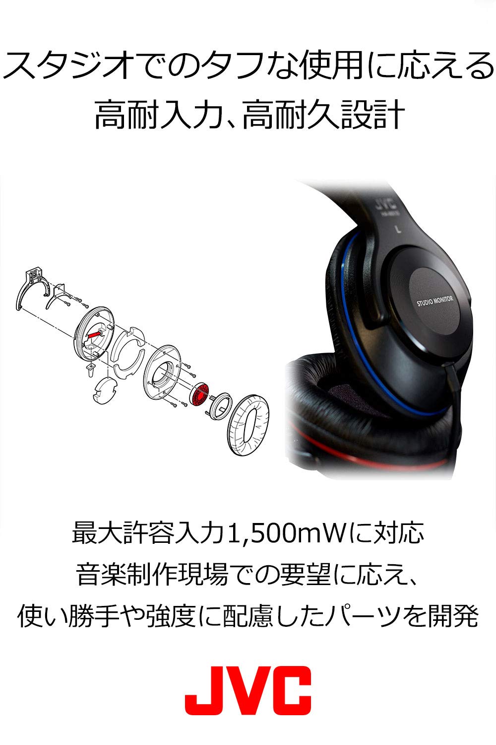 JVC Victor Studio Monitor Headphones | HA-MX10-B (Japanese Import)
