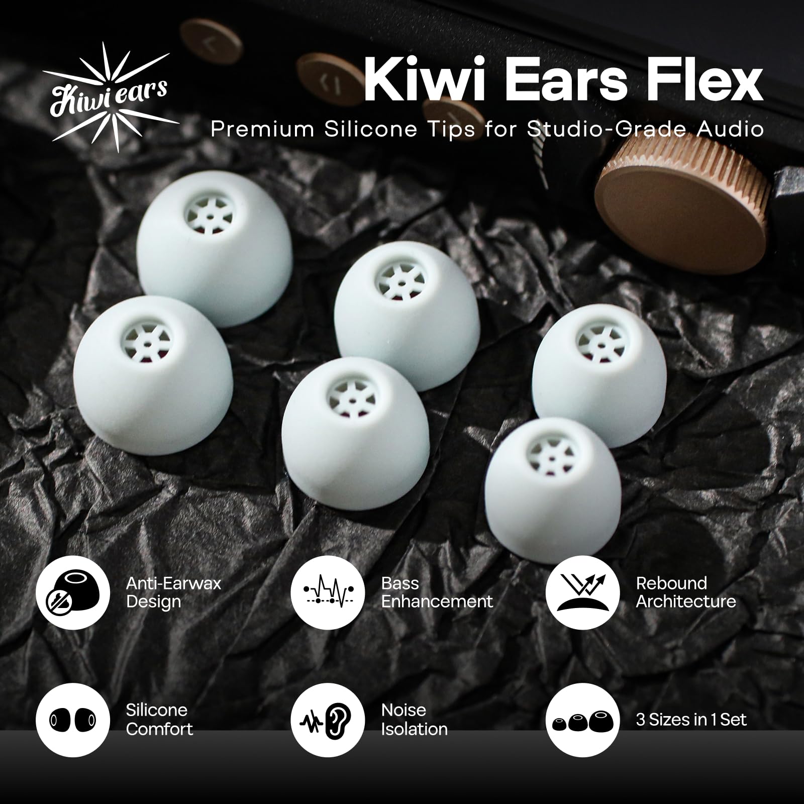 Hybrid Driver In-Ear Monitors with Silicone Ear Tips Bundle
