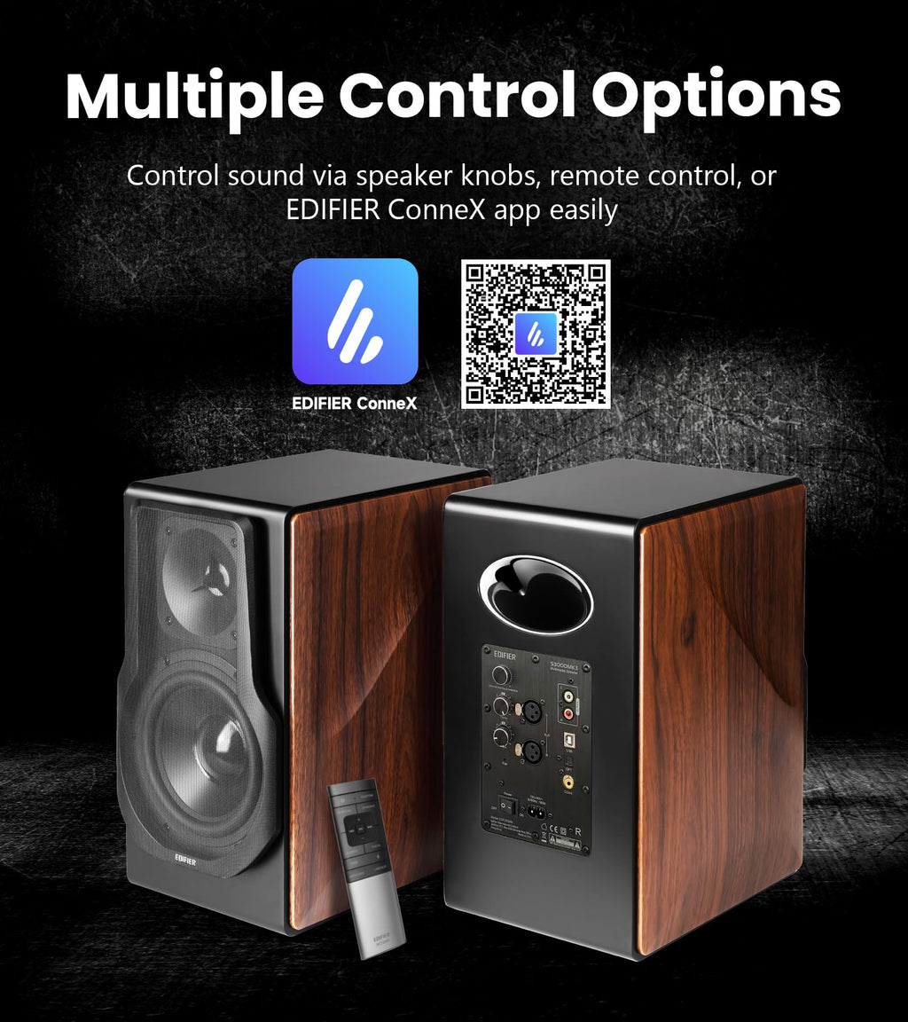 Hi-Res Powered Bookshelf Speakers with Bluetooth & Planar Magnetic Tweeters