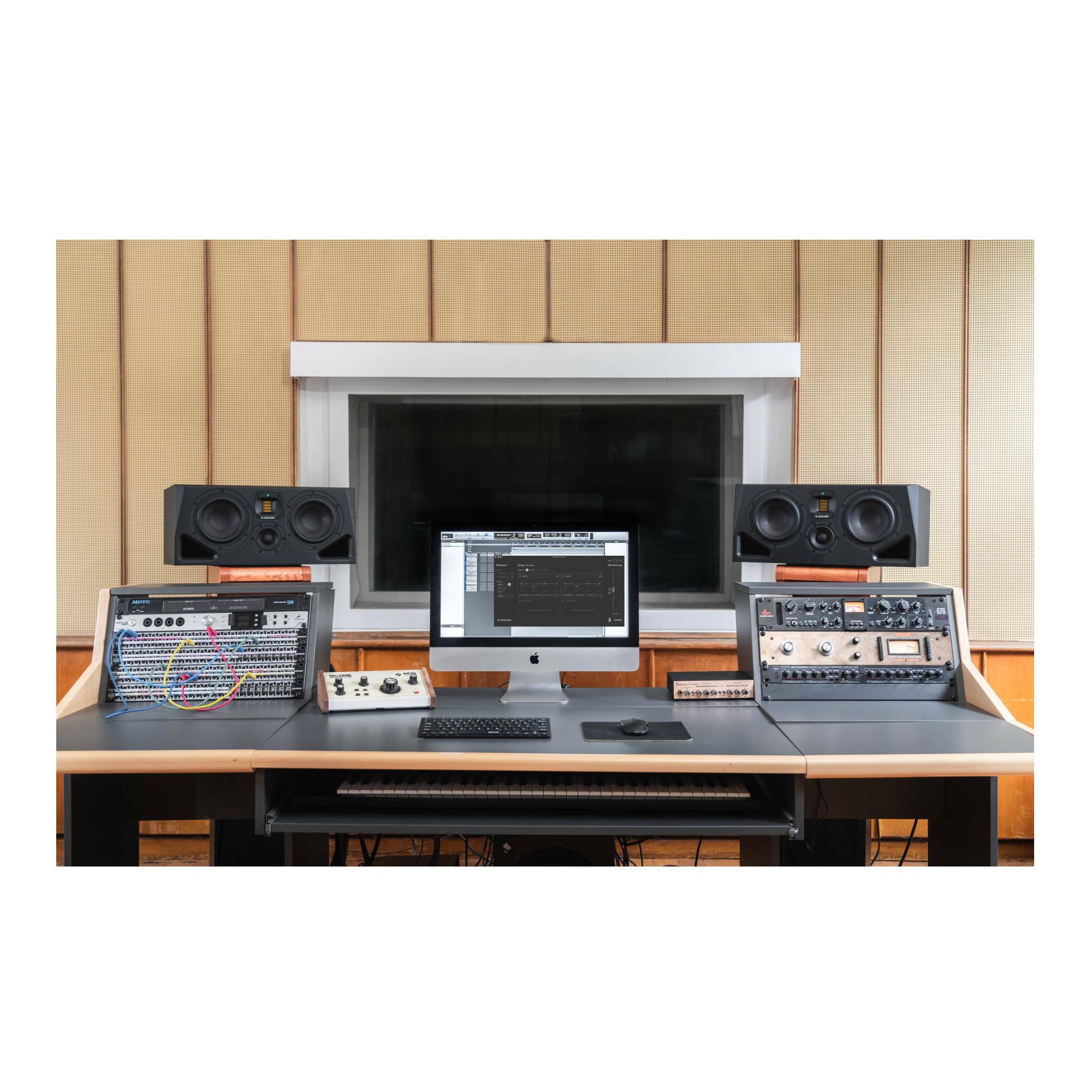 Powered Three-Way Studio Monitor Speaker Bundle (Pair)