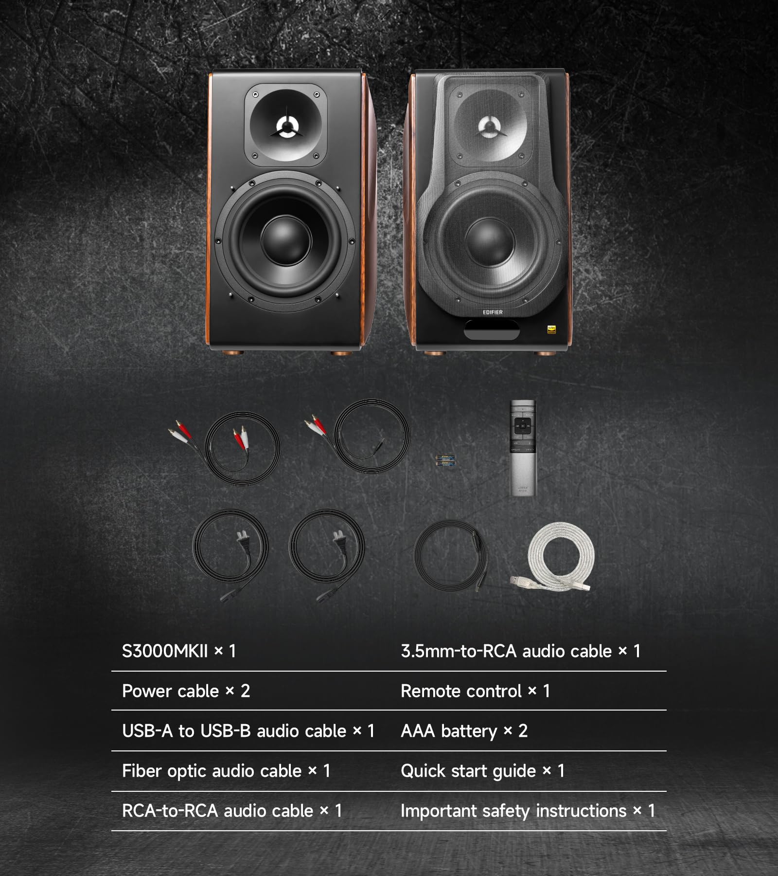 Hi-Res Powered Bookshelf Speakers with Bluetooth & Planar Magnetic Tweeters