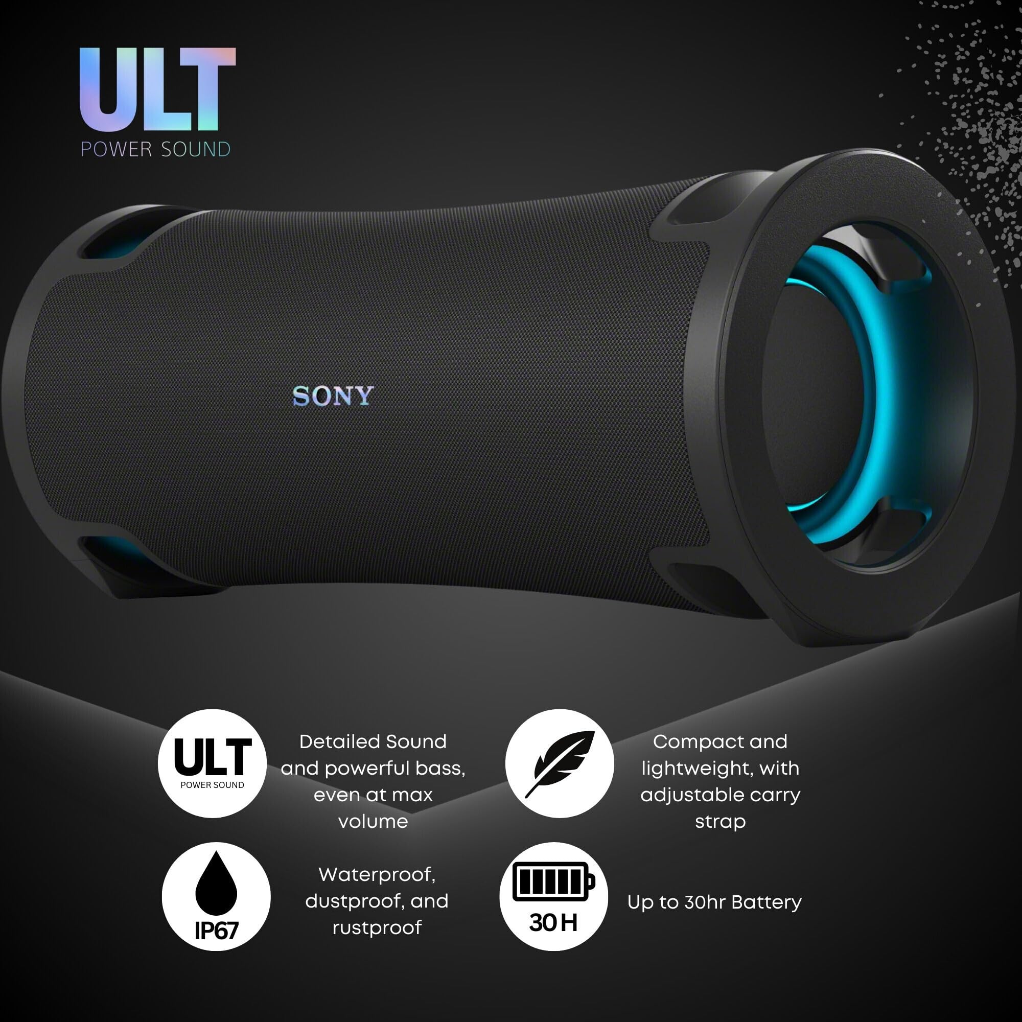 Wireless Portable Speaker Pair with Bluetooth & Expressive Lighting